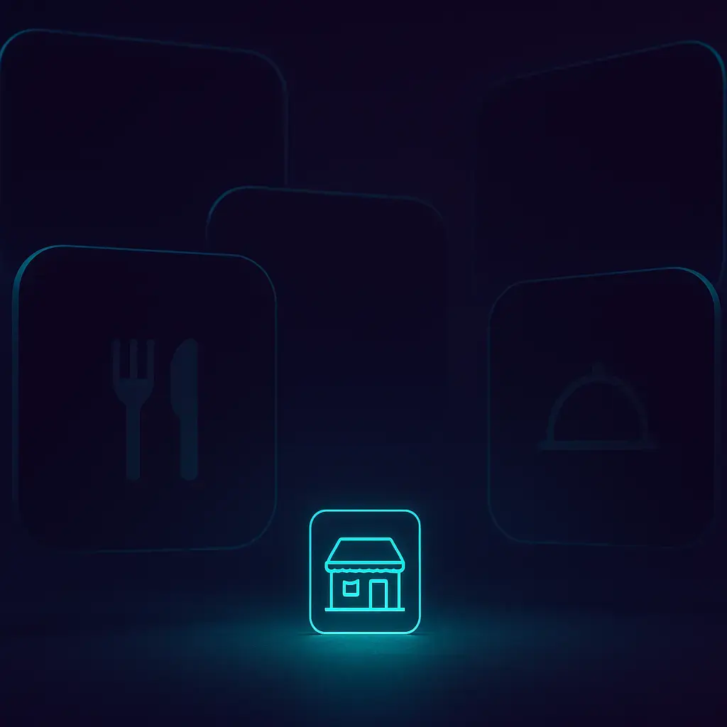 Restaurant lost in delivery app grid